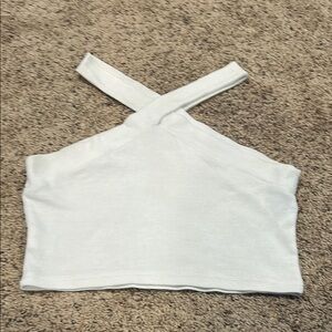 White Cross-Strap Women's Top